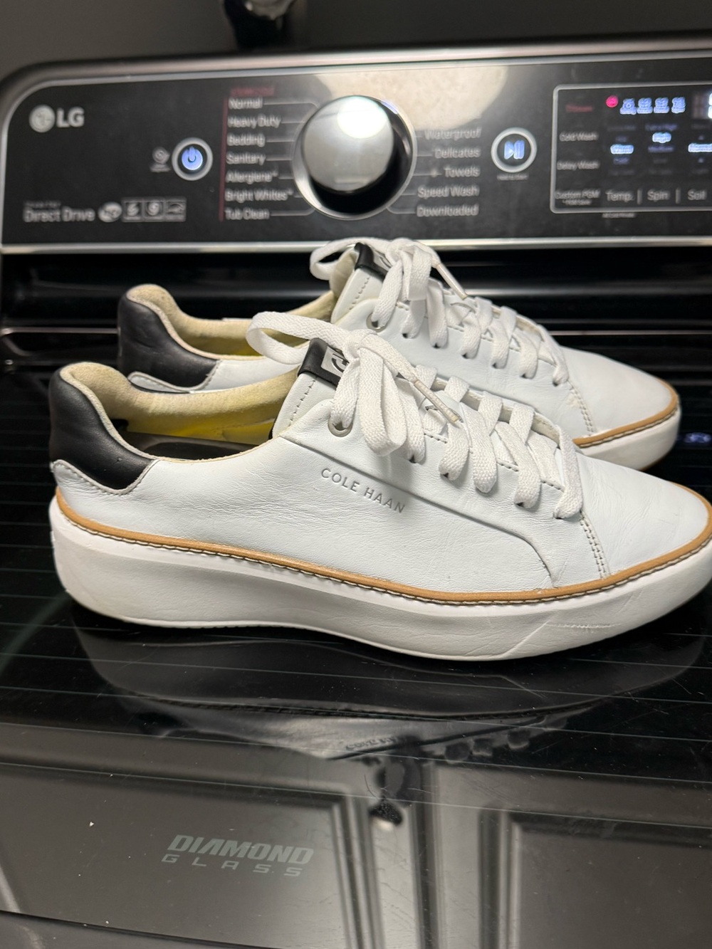 Cole Haan Grandpro Topspin Leather Sneakers White/Tan Women’s Size: 7M (W22707) - Picture 7 of 14
